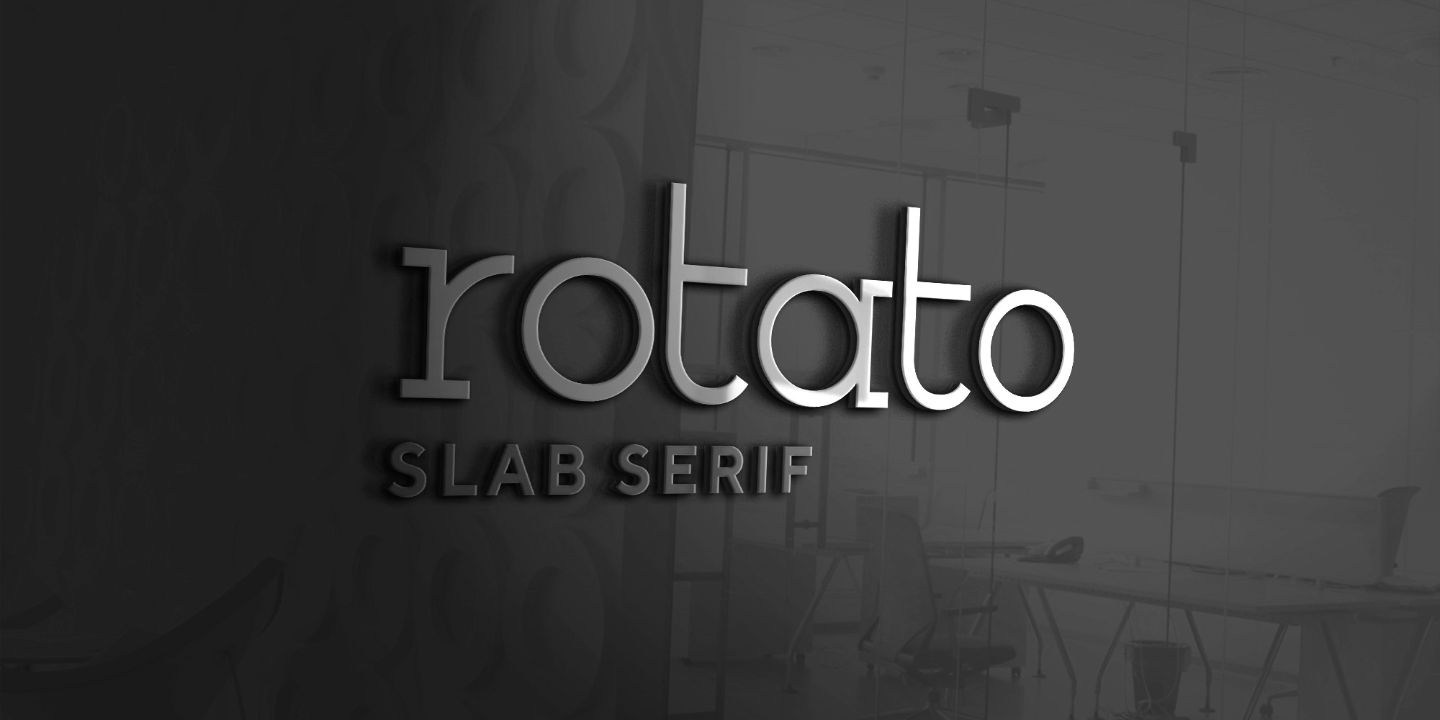 Beispiel einer Rotato Light-Schriftart